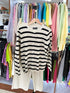 PLOYPA Casual Strip Cardigan With Loose Wide Leg Pants